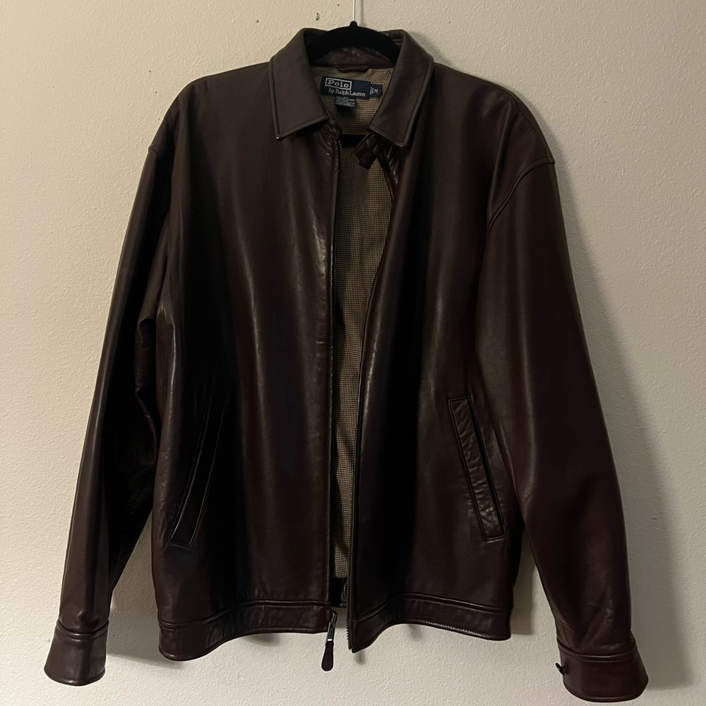 Genuine leather jacket by Ralph Lauren for men